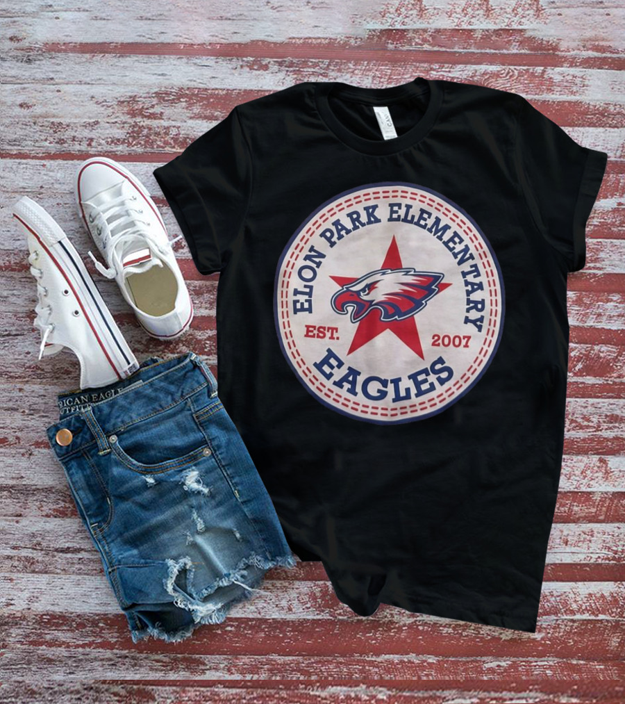 Elon Park Elementary Eagles Est 2007 Red Star Vintage T-Shirt