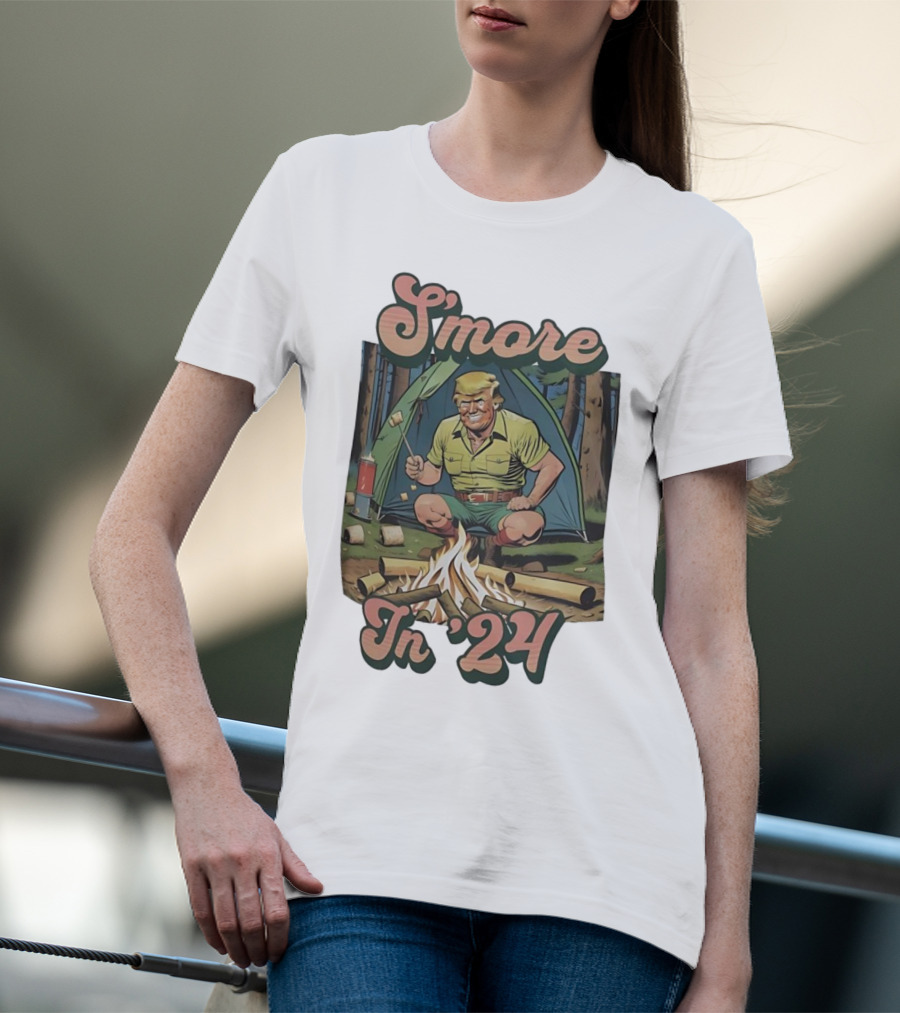 S’more In 24 Camping Scene With Fire And Tent T-Shirt