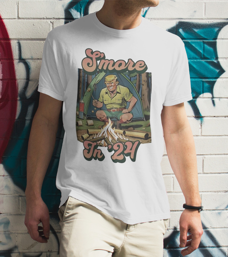 S’more In 24 Camping Scene With Fire And Tent T-Shirt