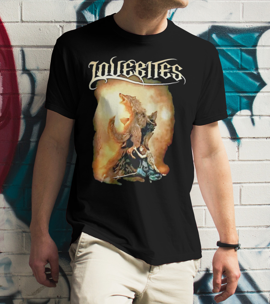 LOVEBITES Wolf Warrior Art With Knight And Sword T-Shirt