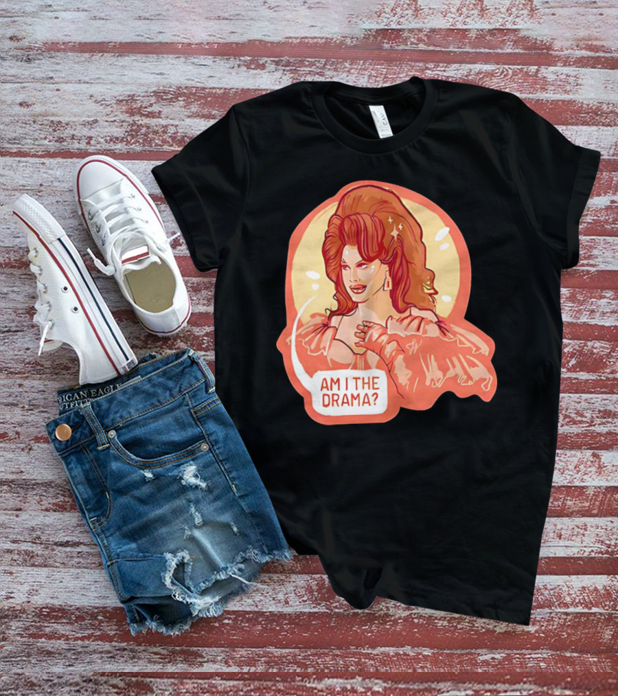 Am I The Drama? Bold Diva With Glamorous Hair And Earrings T-Shirt