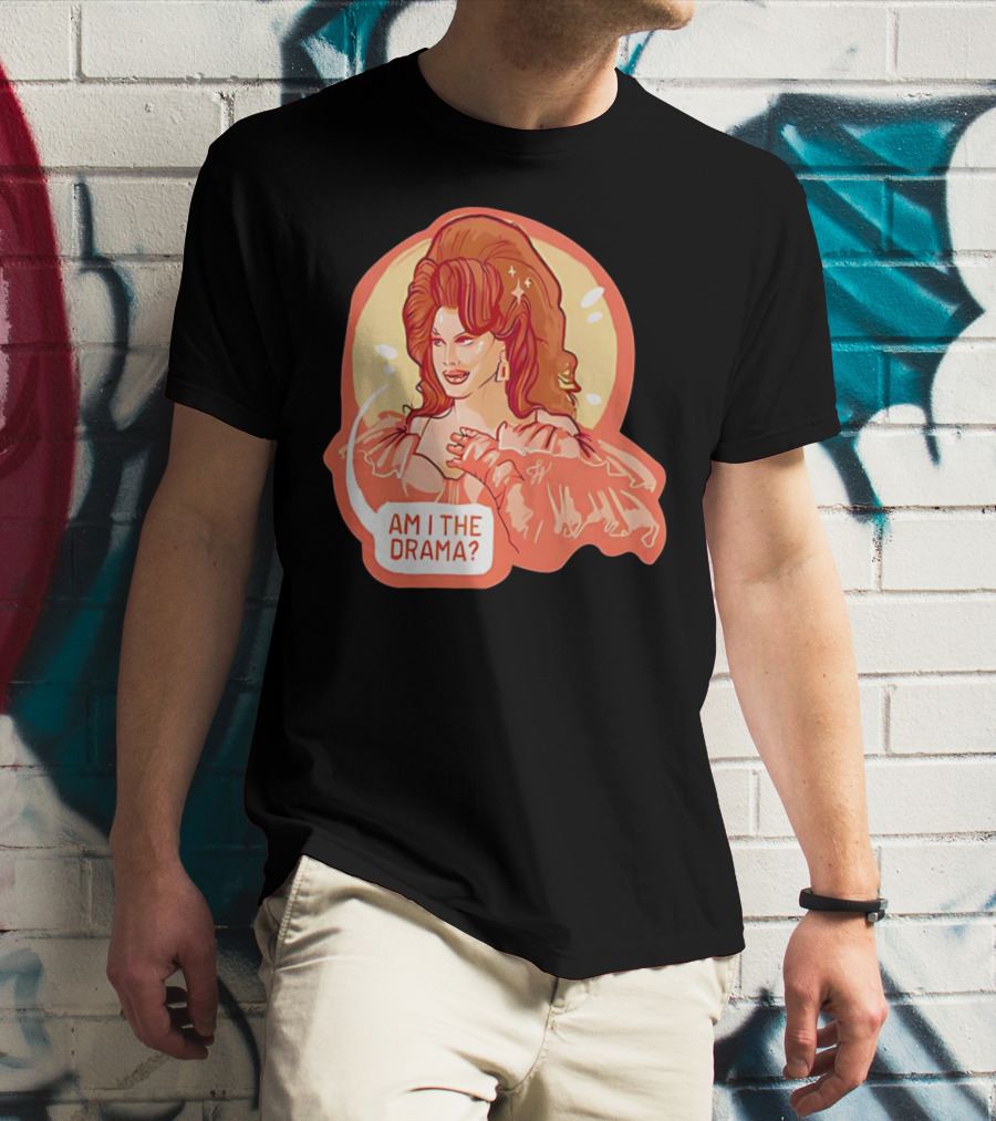 Am I The Drama? Bold Diva With Glamorous Hair And Earrings T-Shirt
