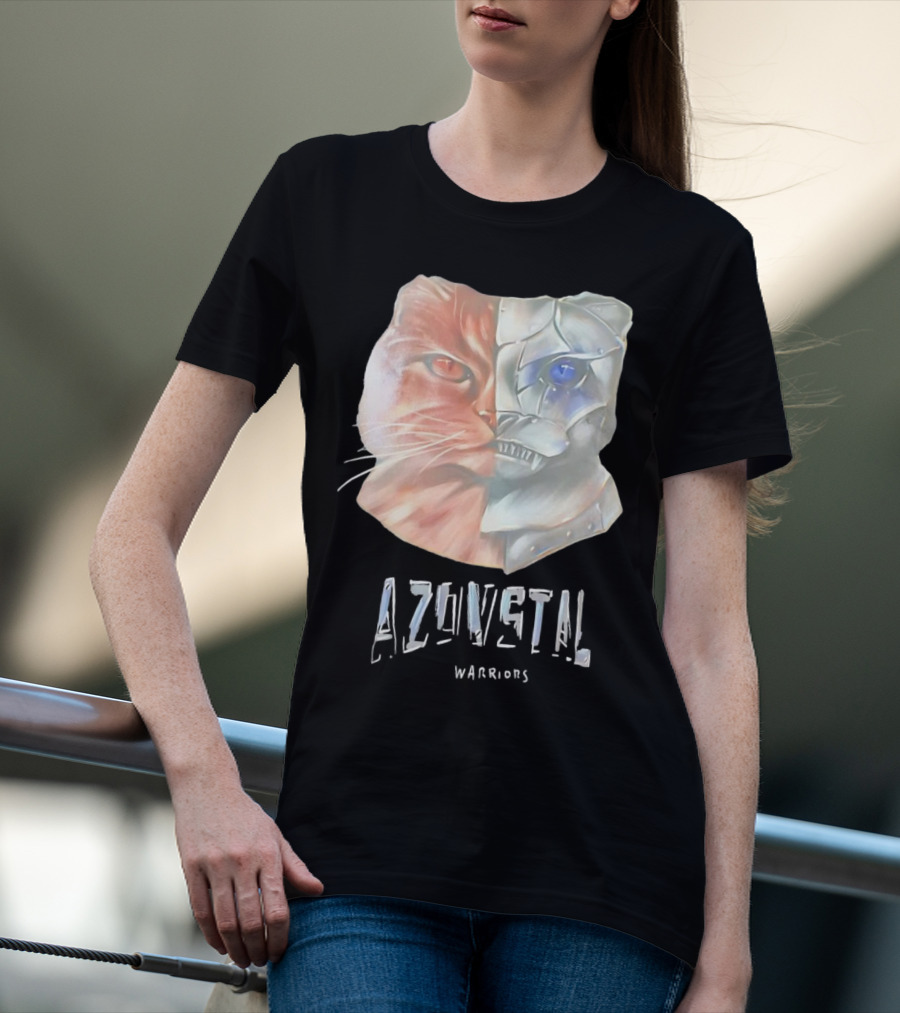 Azovstal Warriors Cat Dual Face Fusion T-Shirt