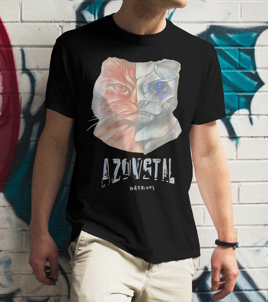 Azovstal Warriors Cat Dual Face Fusion T-Shirt