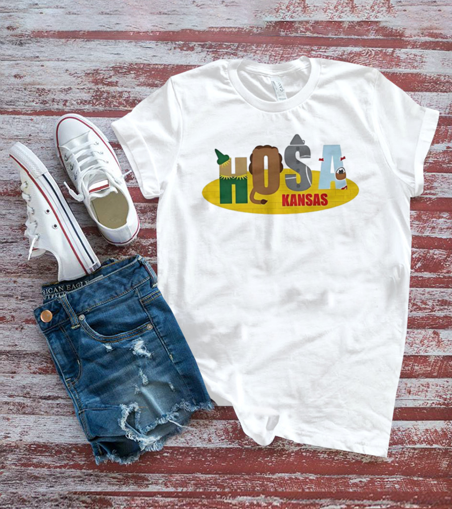 Hosa Kansas Yellow Brick Wizard Lion Tinman Scarecrow T-Shirt