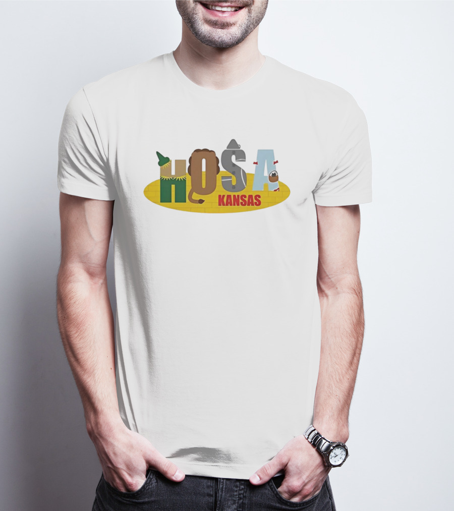 Hosa Kansas Yellow Brick Wizard Lion Tinman Scarecrow T-Shirt