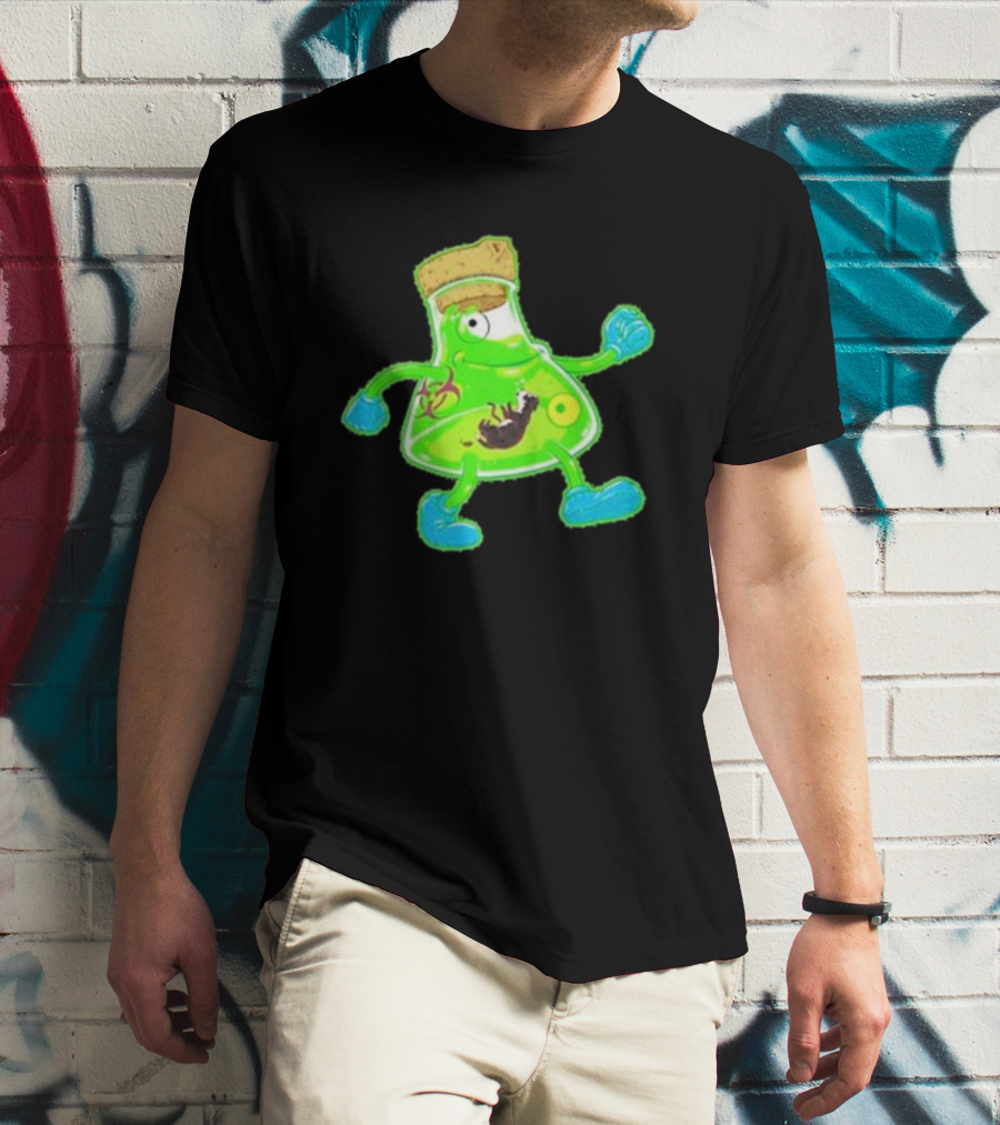 Toxic Soy Monster Beaker Creature With Biohazard T-Shirt