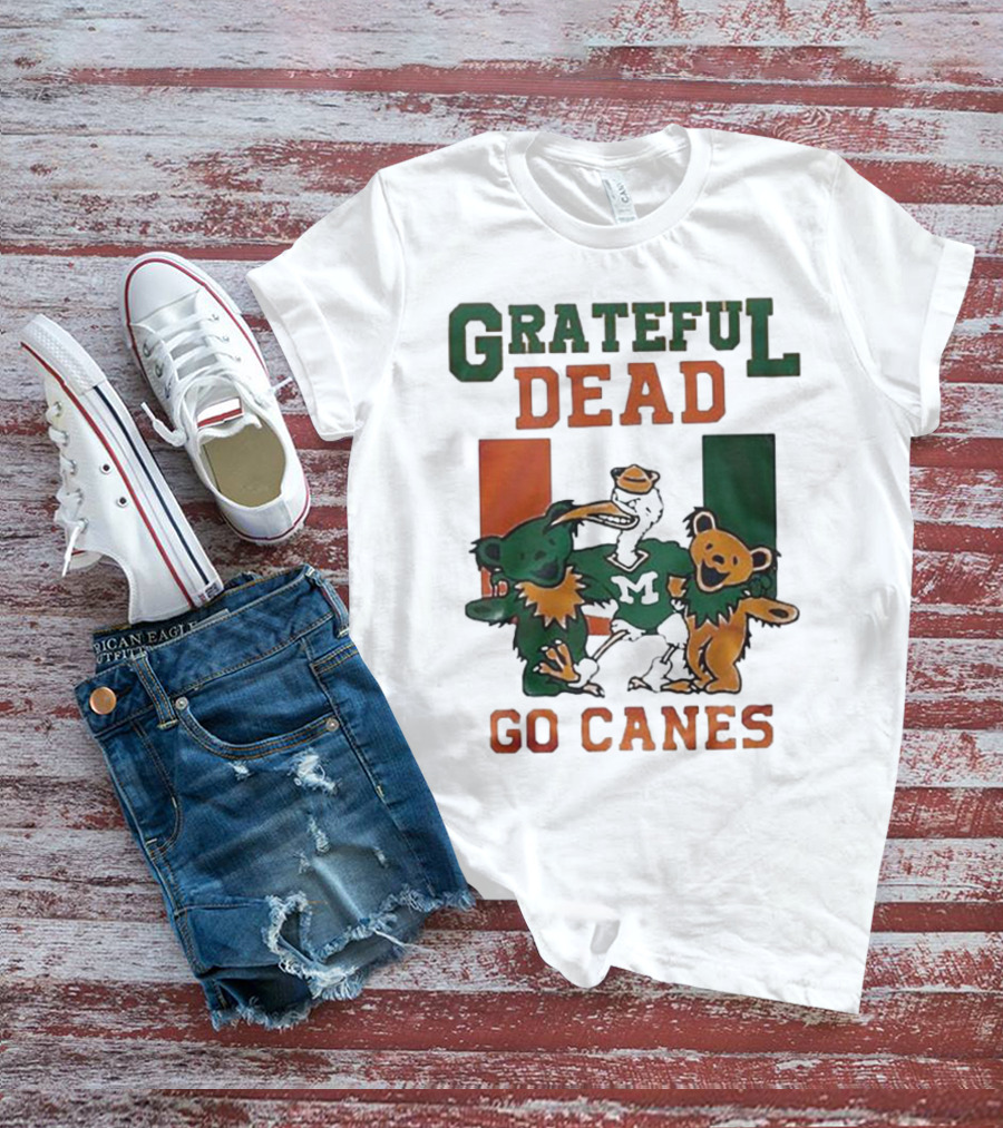 Grateful Dead Miami Hurricanes Go Canes Bears T-Shirt