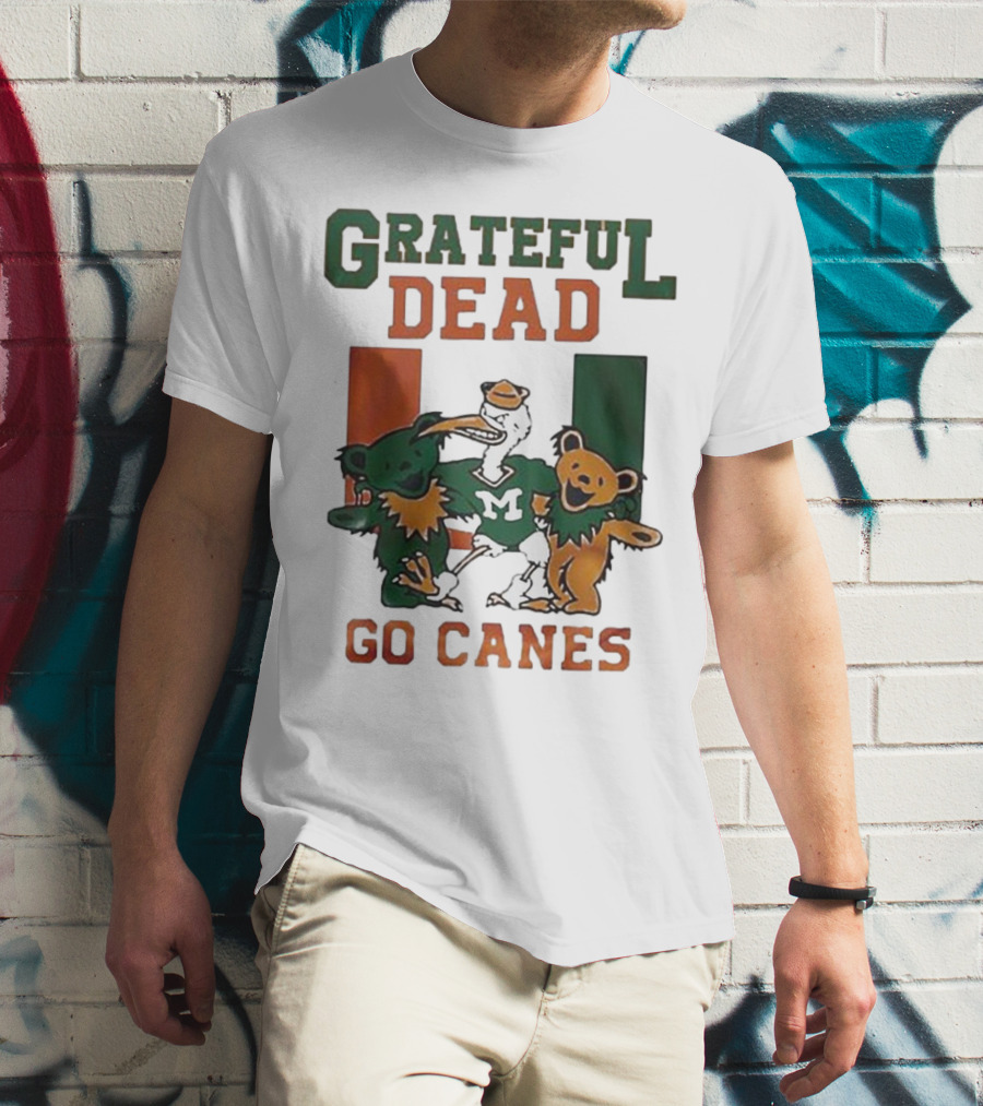 Grateful Dead Miami Hurricanes Go Canes Bears T-Shirt