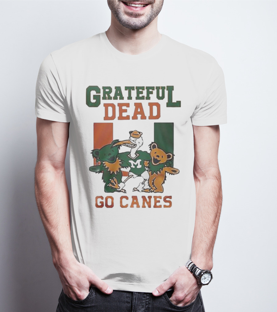 Grateful Dead Miami Hurricanes Go Canes Bears T-Shirt