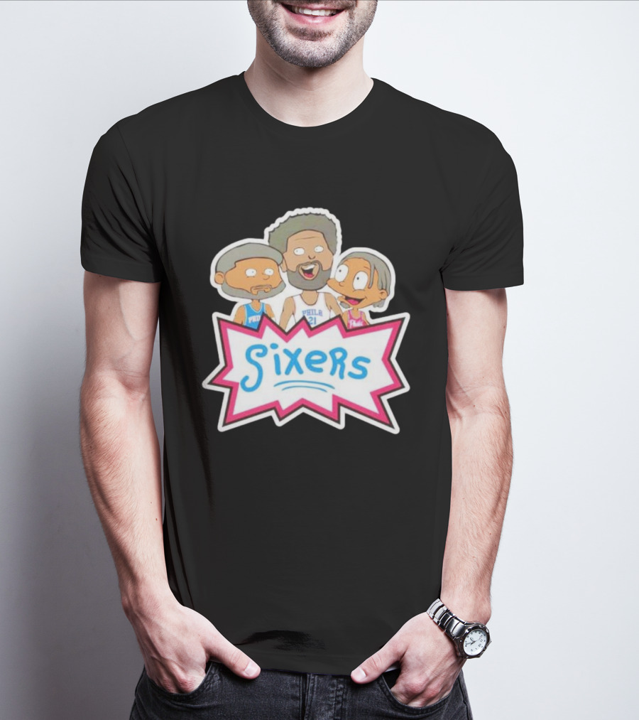Sixers Rugrats Inspired Philadelphia 76ers Cartoon Crossover T-Shirt