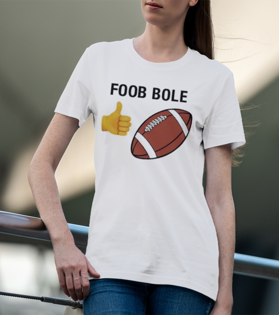 Foob Bole Football Thumb Up Emoji Brown Ball T-Shirt