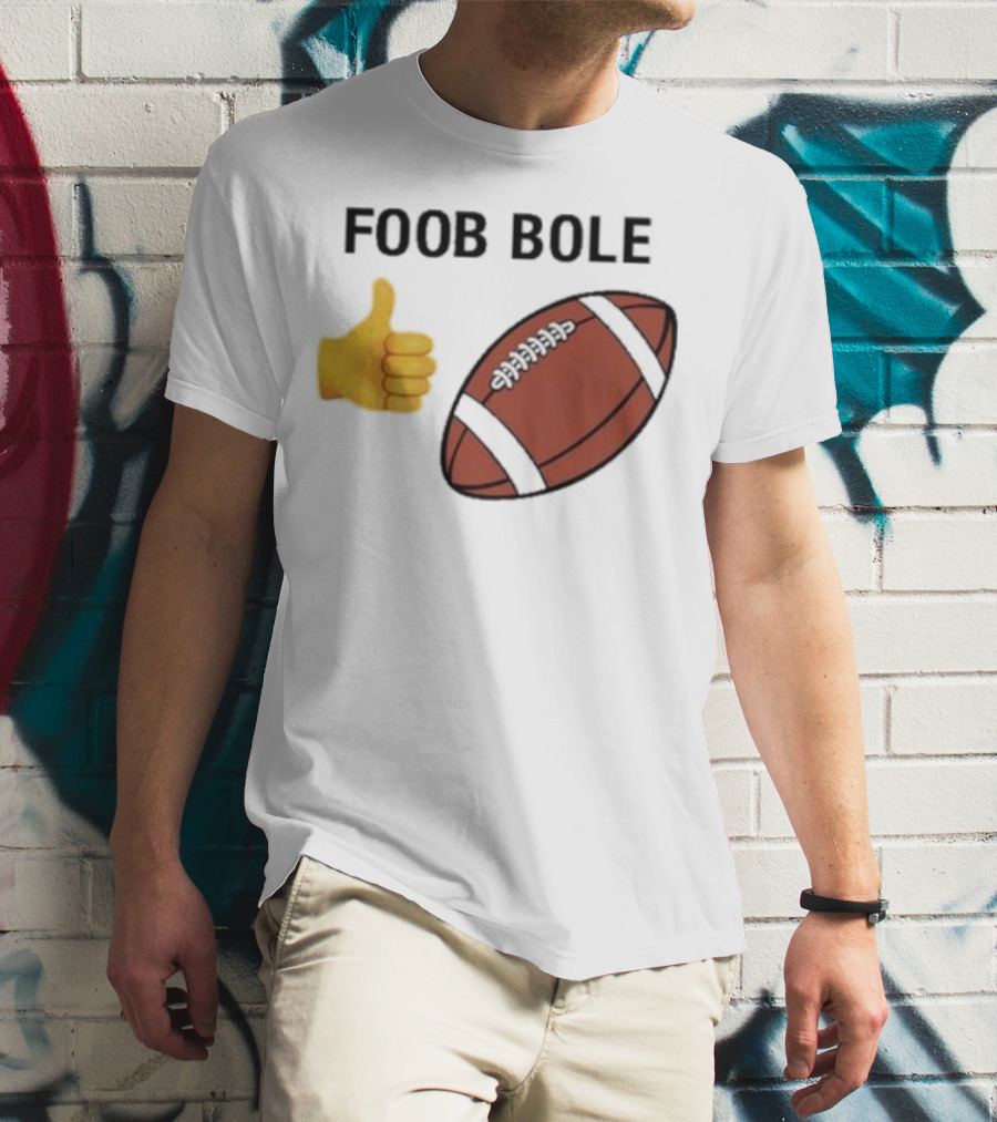Foob Bole Football Thumb Up Emoji Brown Ball T-Shirt