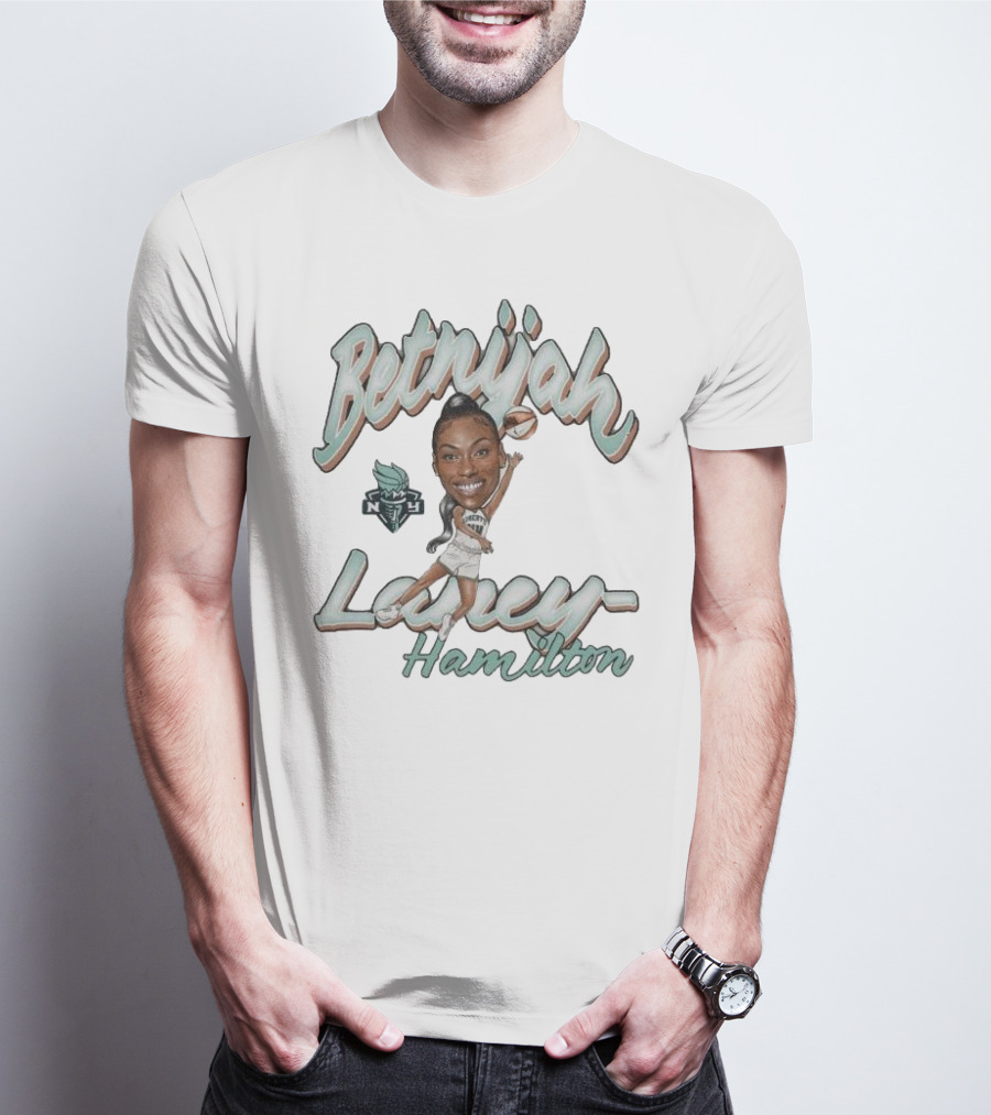 Betnijah Laney-Hamilton New York Liberty Basketball Caricature T-Shirt