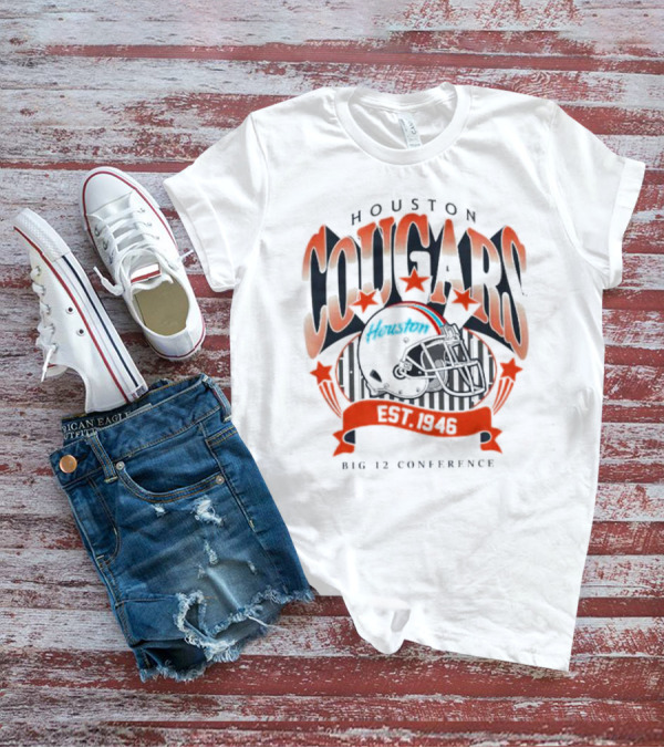 Houston Cougars Helmet Houston Est 1946 Big 12 Conference T-Shirt