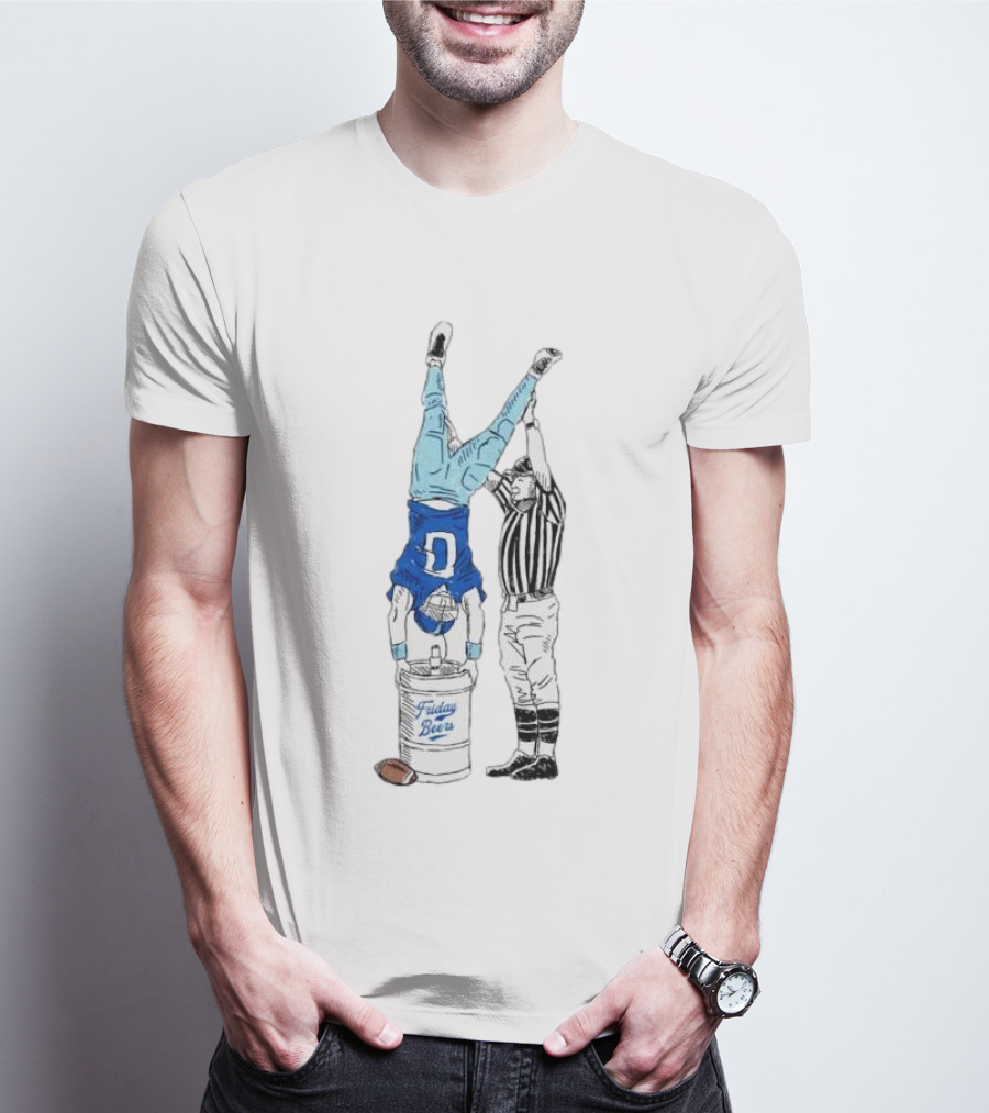 Football Keg Stand Touchdown Fridays Beers T-Shirt