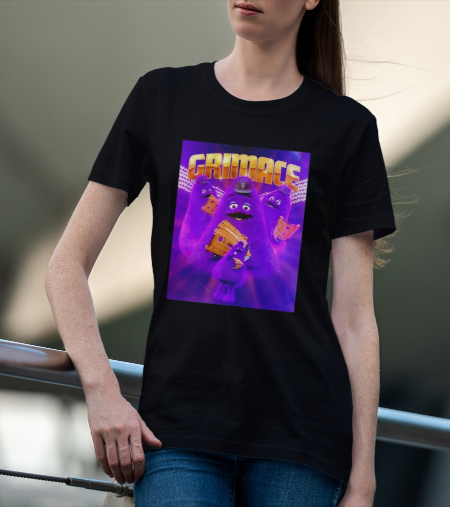 Grimace New York Mets Baseball Mascot Collage Retro T-Shirt