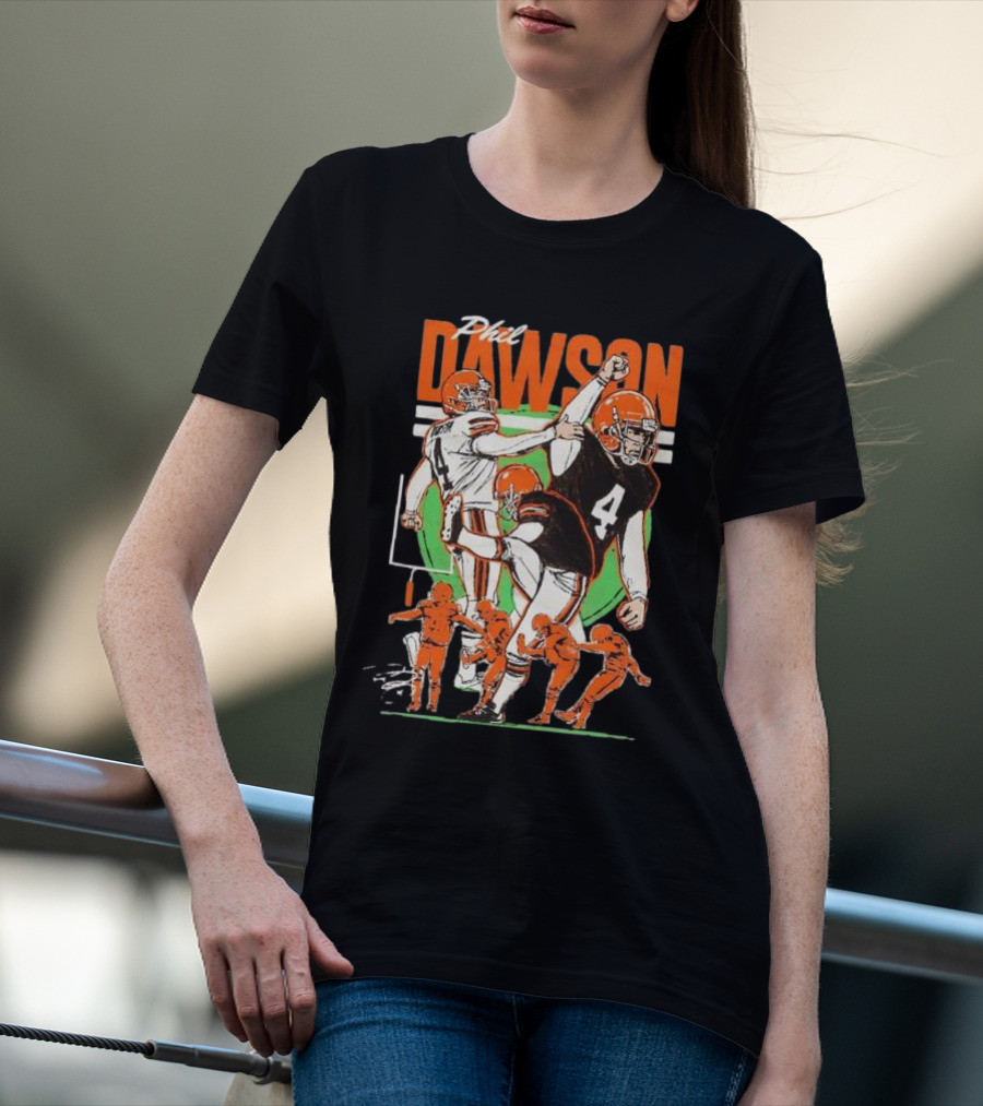 Phil Dawson Cleveland Browns Vintage Signature Football T-Shirt