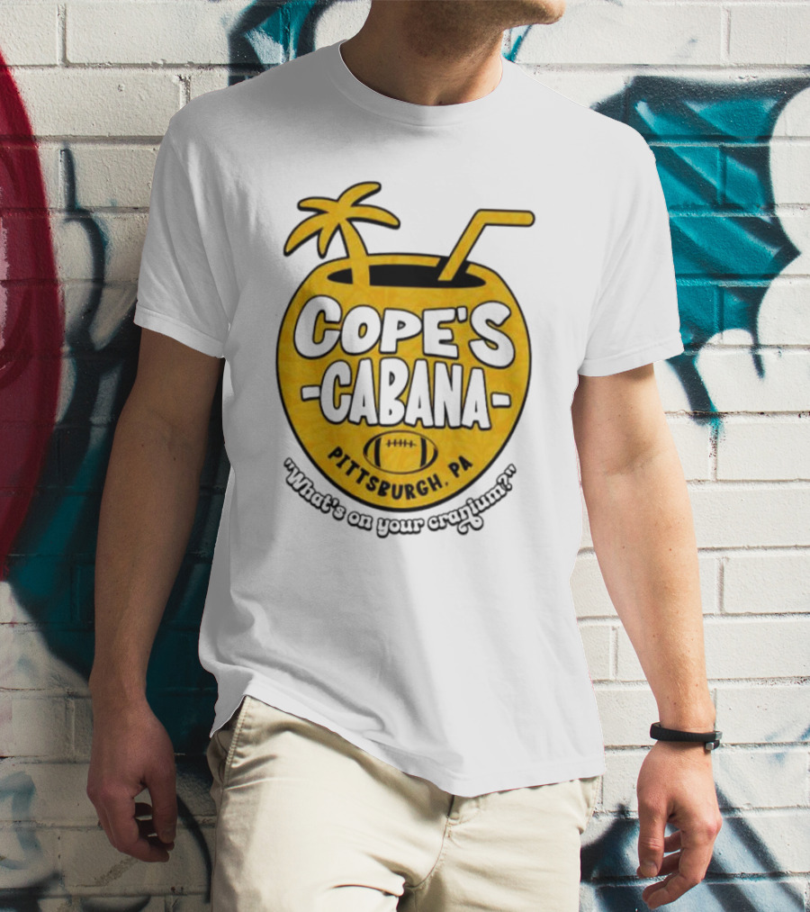 Cope's Cabana Pittsburgh PA What's On Your Cranium Football Coconut Palm T-Shirt