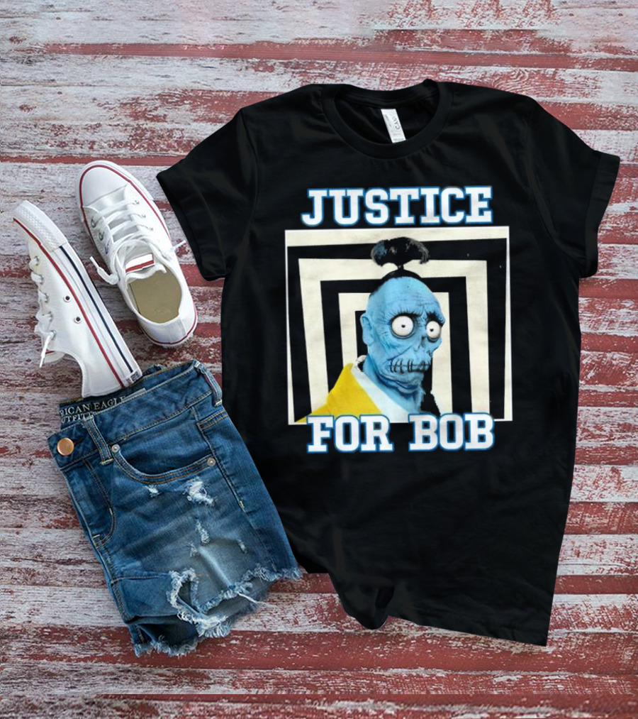 Justice For Bob Beetlejuice Movie Parody Blue Zombie Character T-Shirt