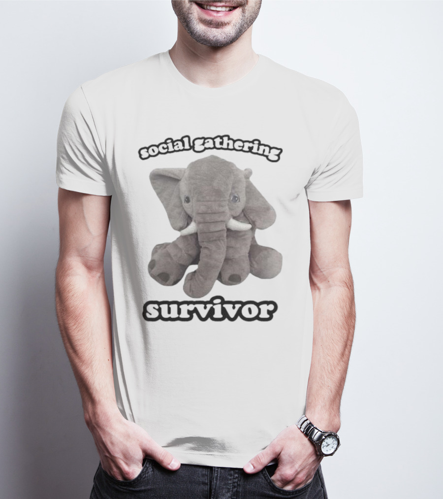 Social Gathering Survivor Elephant Plush T-Shirt