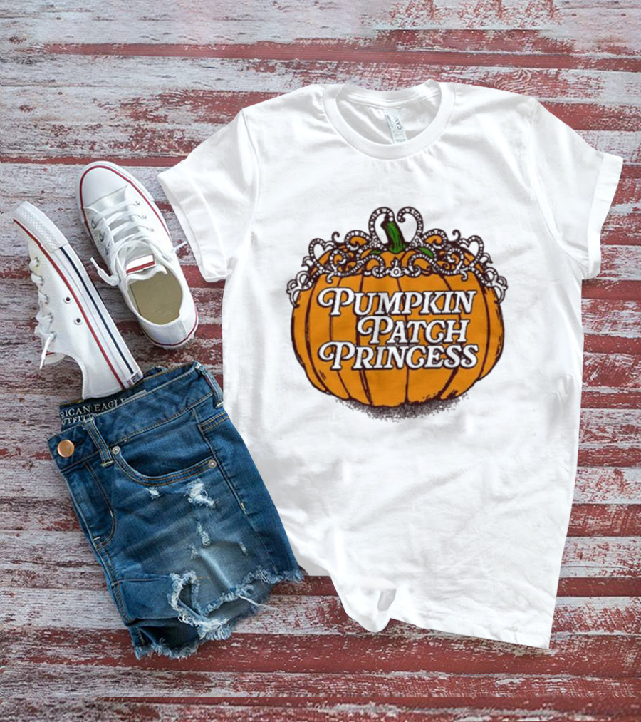 Pumpkin Patch Princess Orange Pumpkin With Vines T-Shirt