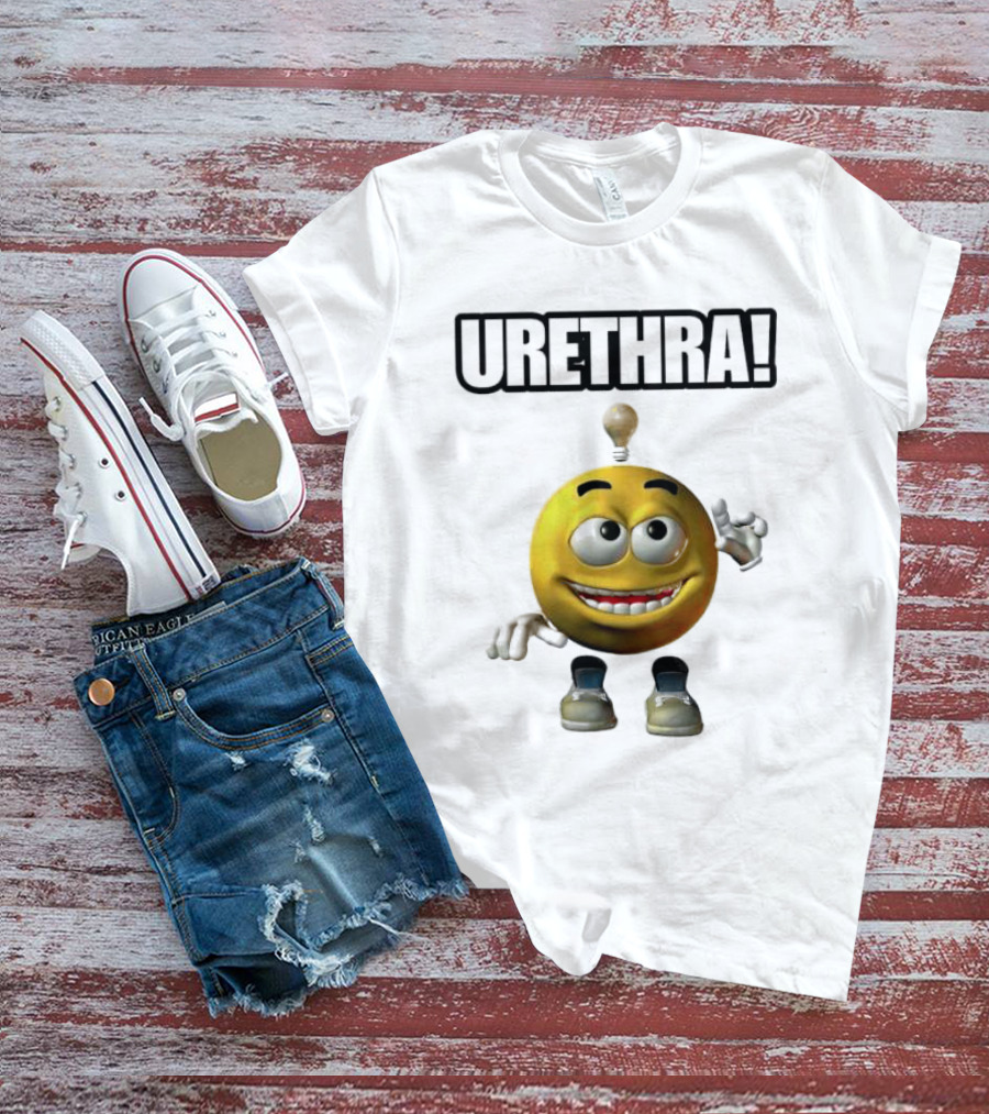 Urethra Eureka Smiling Emoji With Lightbulb Moment T-Shirt