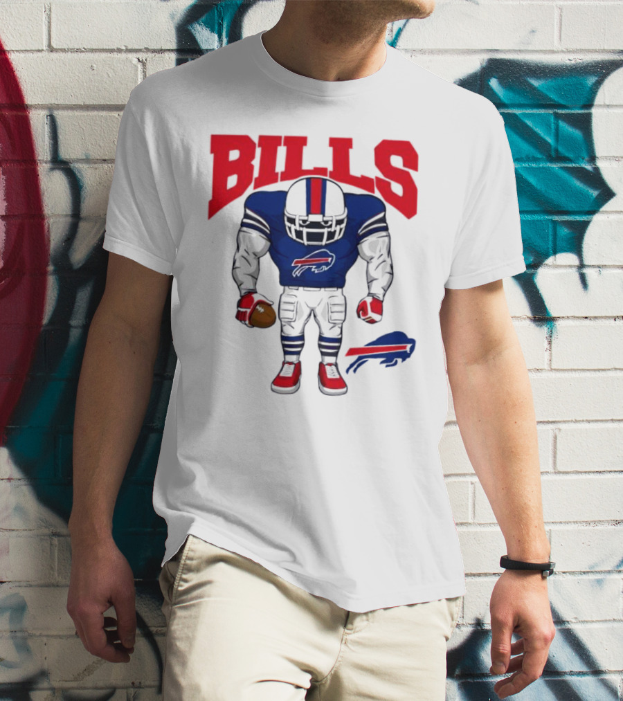 Buffalo Bills Brute Squad Football Character With Team T-Shirt
