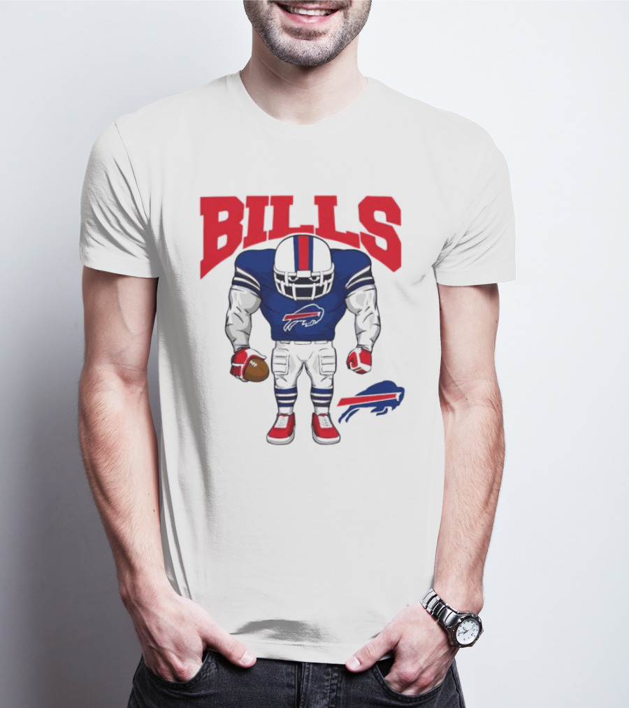 Buffalo Bills Brute Squad Football Character With Team T-Shirt
