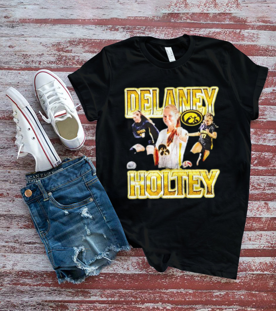 Delaney Holtey Iowa Hawkeyes Soccer Retro Styling T-Shirt
