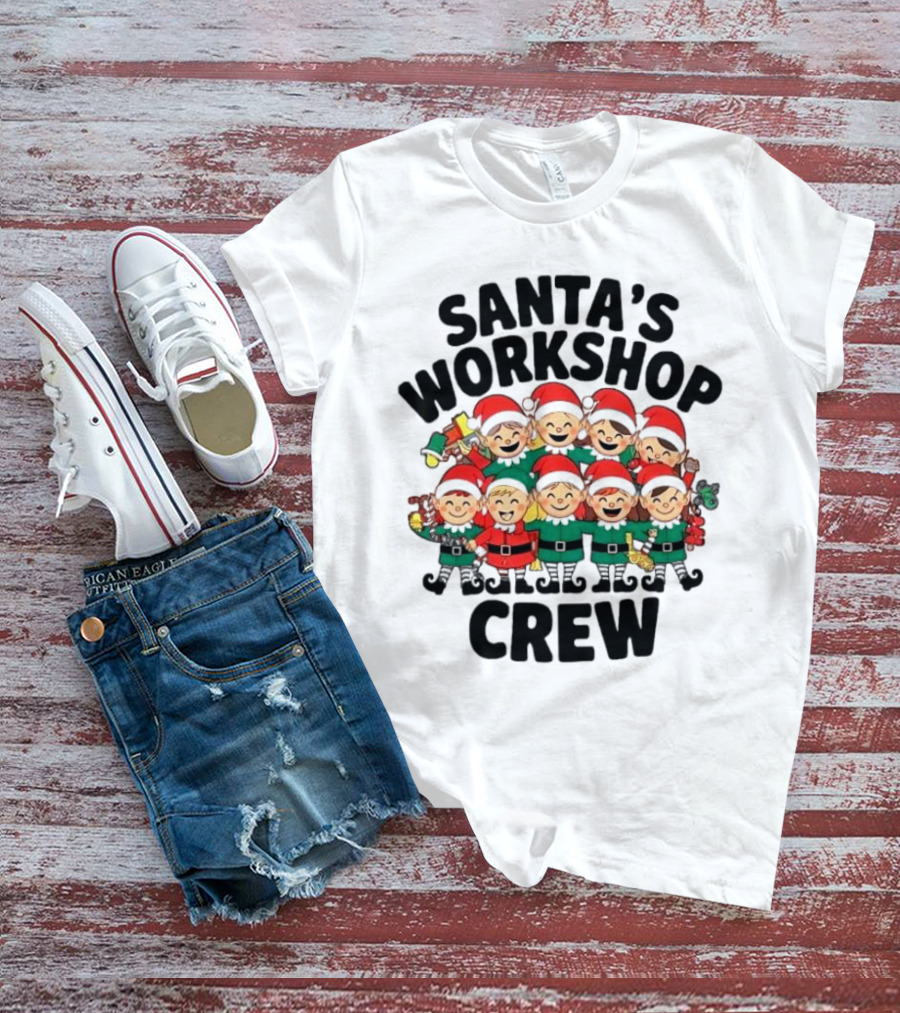 Santa’s Workshop Crew Christmas Elves T-Shirt