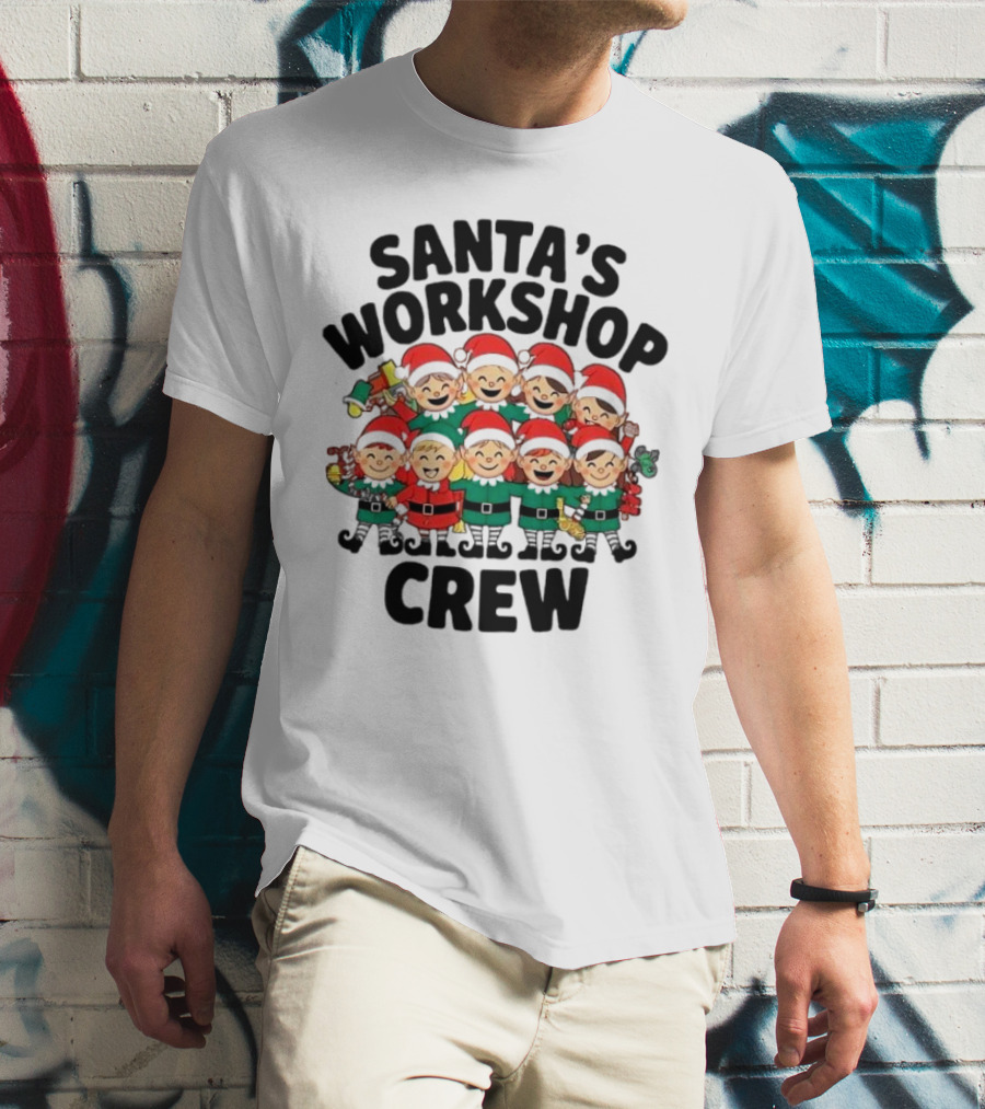 Santa’s Workshop Crew Christmas Elves T-Shirt