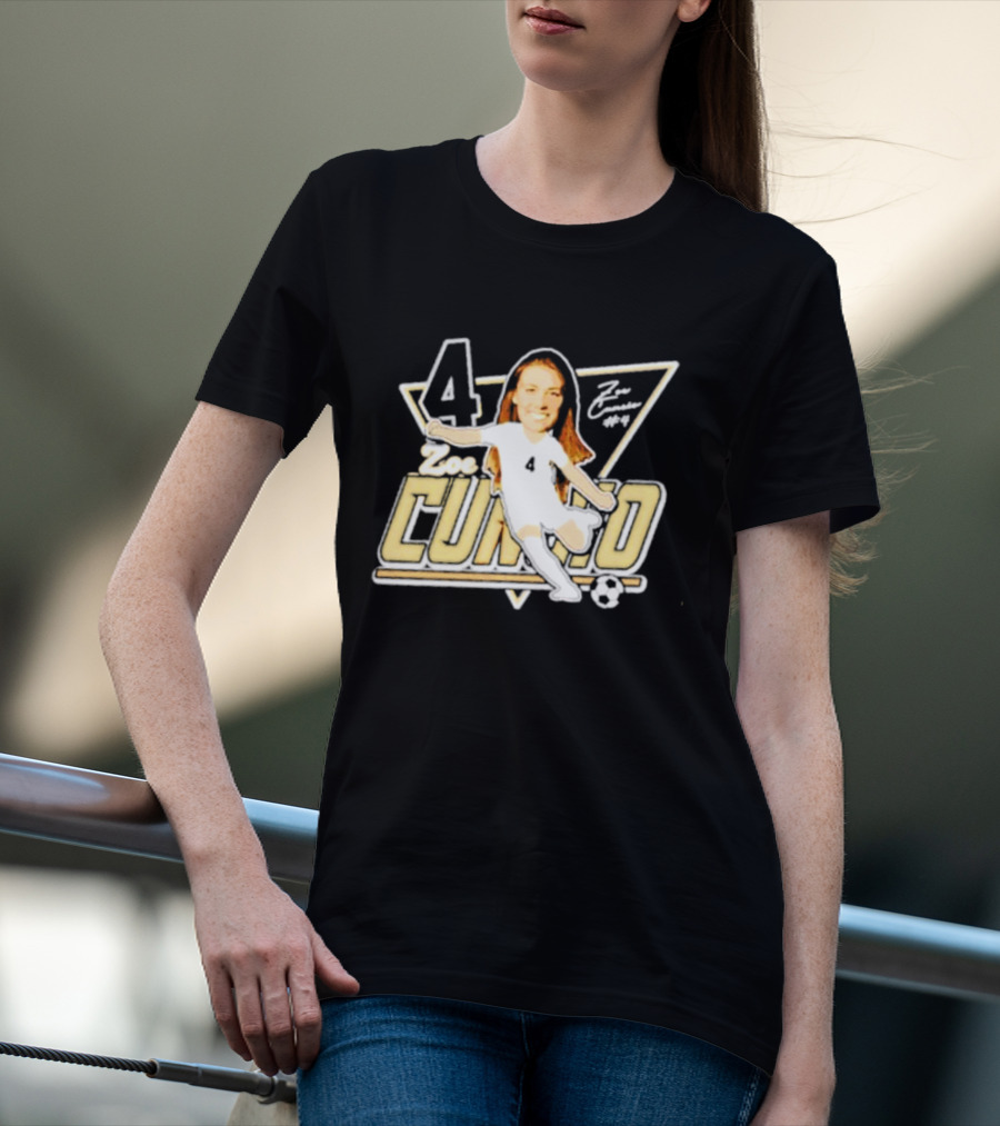 Zoe Cuneio #4 Purdue Boilermakers Soccer Player Cartoon T-Shirt