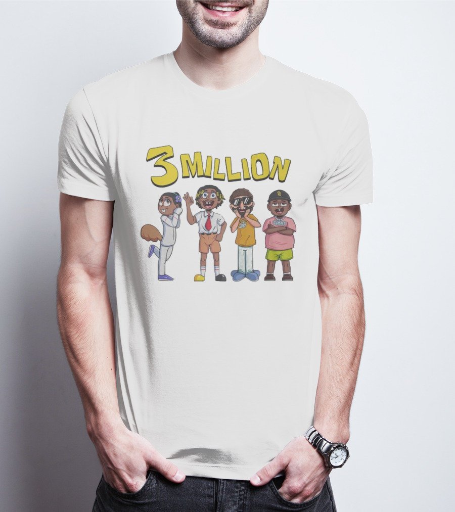 3 Million Subscribers D'Aydrian Harding Celebration Characters T-Shirt