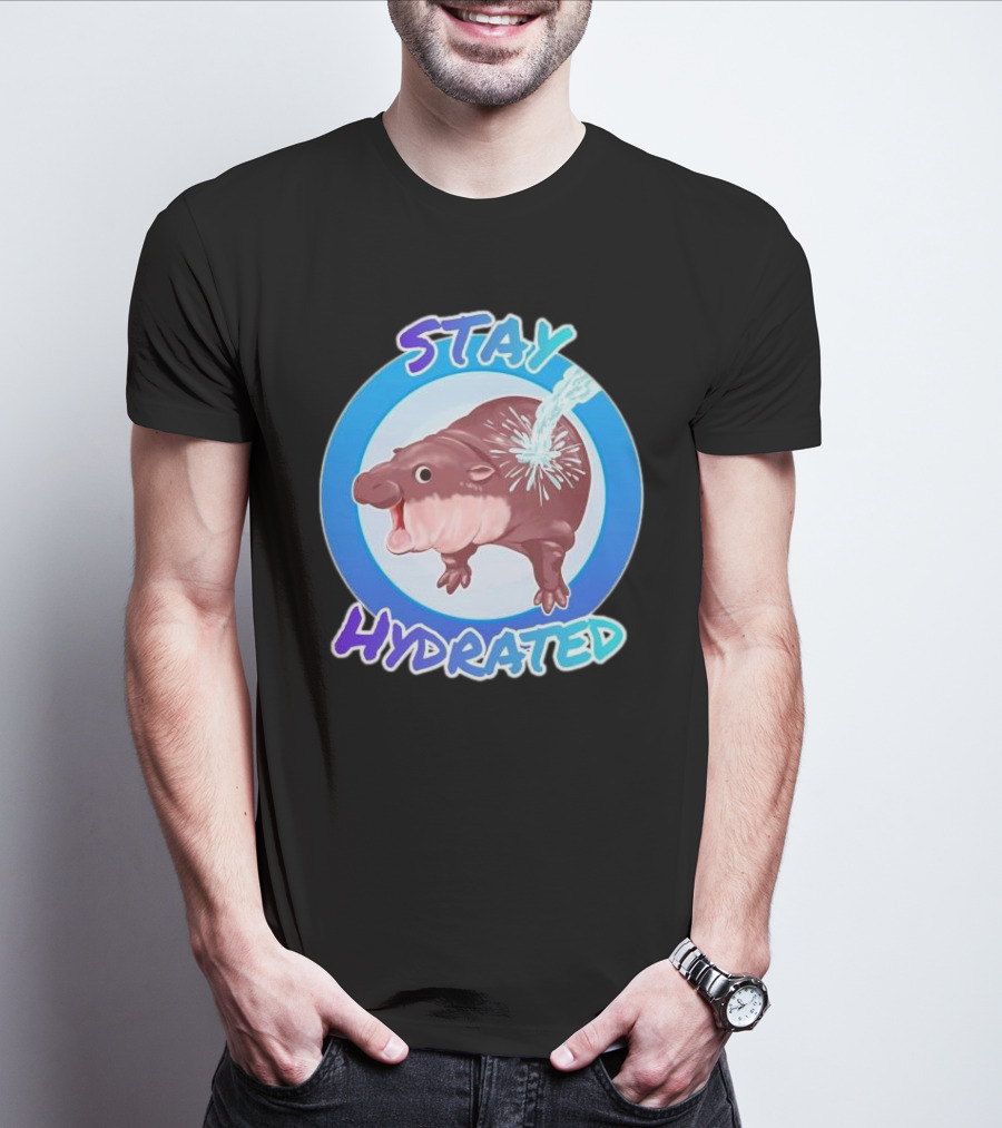 Stay Hydrated Baby Hippo Moo Deng T-Shirt