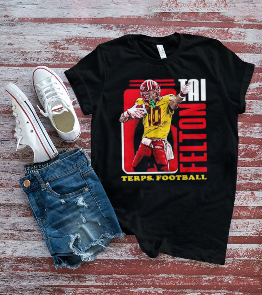 Tai Felton Terps Football Maryland Terrapins Retro 90s T-Shirt