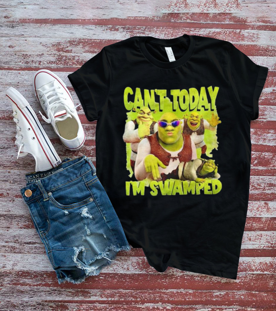 Can't Today I'm Swamped Shrek Meme Sunglasses Dance Moves T-Shirt