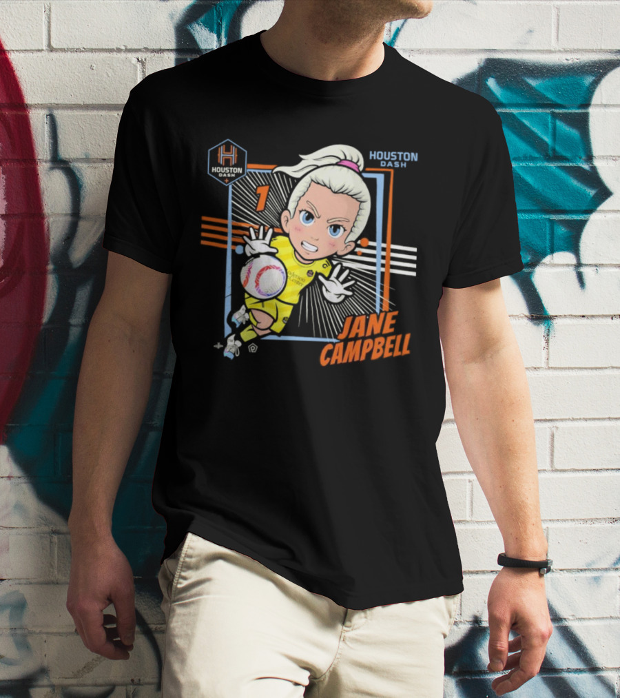 Houston Dash Jane Campbell Chibi Soccer Art 1 T-Shirt