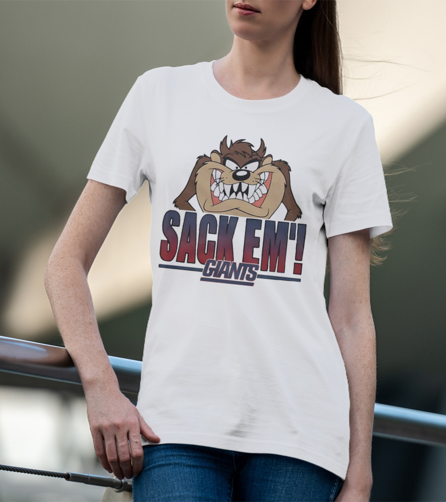 Sack Em Taz Looney Tunes Giants T-Shirt