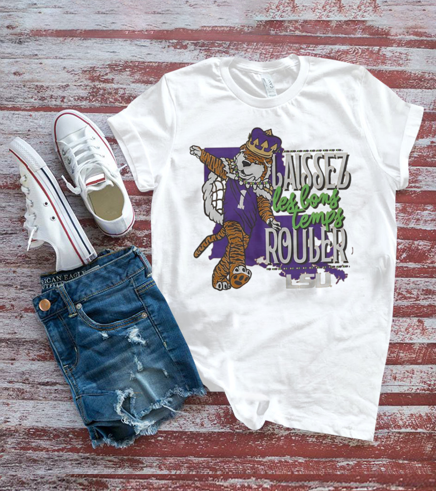 LSU Tigers Laissez Les Bons Temps Rouler Mardi Gras T-Shirt