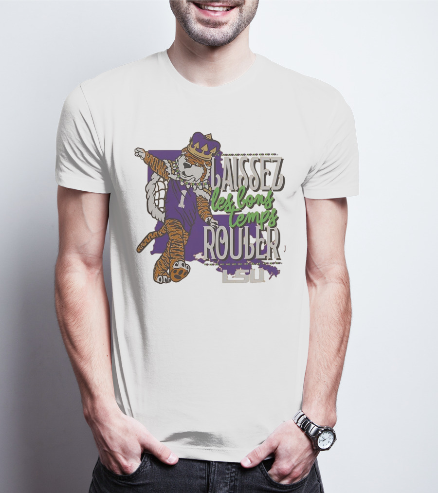 LSU Tigers Laissez Les Bons Temps Rouler Mardi Gras T-Shirt