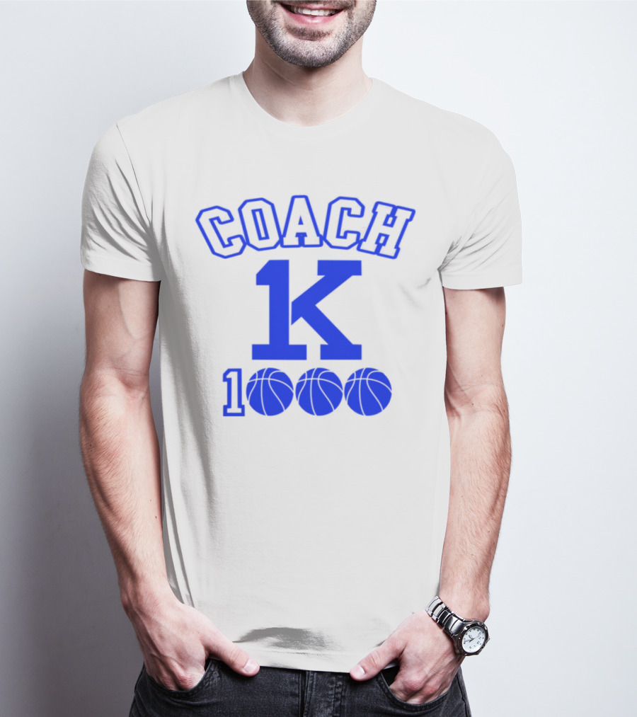 Coach K 1000 Wins Basketball Achievement T-Shirt