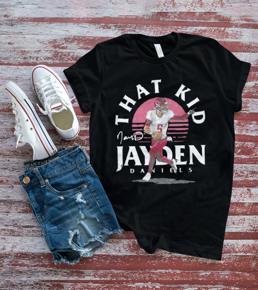 That Kid Jayden Daniels Signature Washington Commanders Football Player T-Shirt