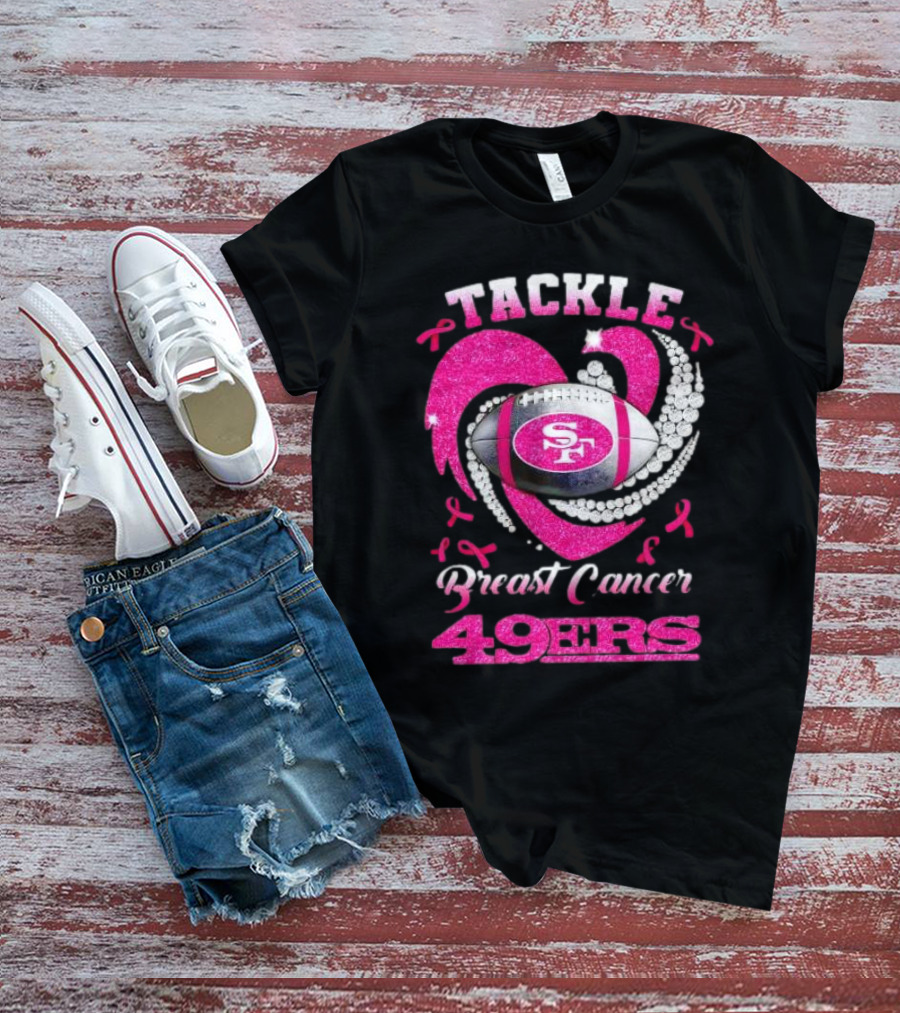 Tackle Breast Cancer San Francisco 49ers Football Pink Awareness 49ers T-Shirt
