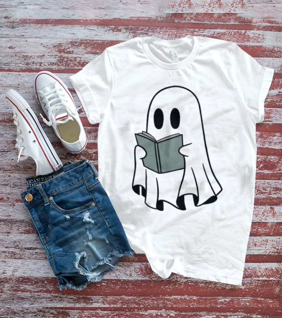 Fantôme Ghost Reading Book T-Shirt