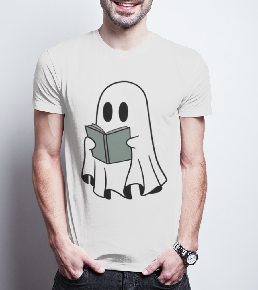 Fantôme Ghost Reading Book T-Shirt
