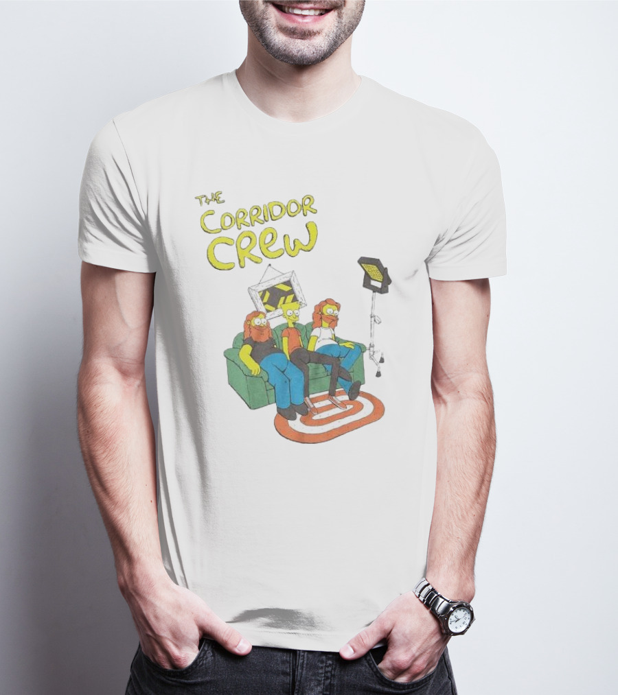 The Corridor Crew Couch Animation Characters With Lighting Equipment T-Shirt