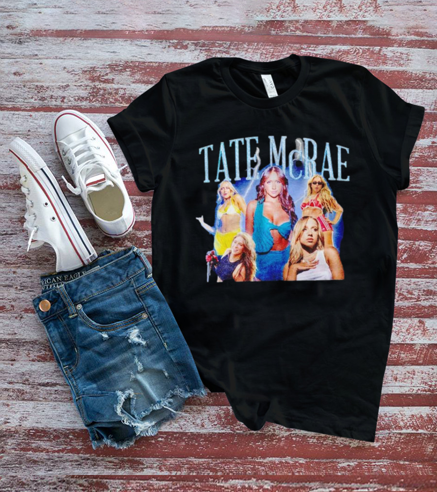 Tate McRae Vintage Retro Multi-Image Collage T-Shirt