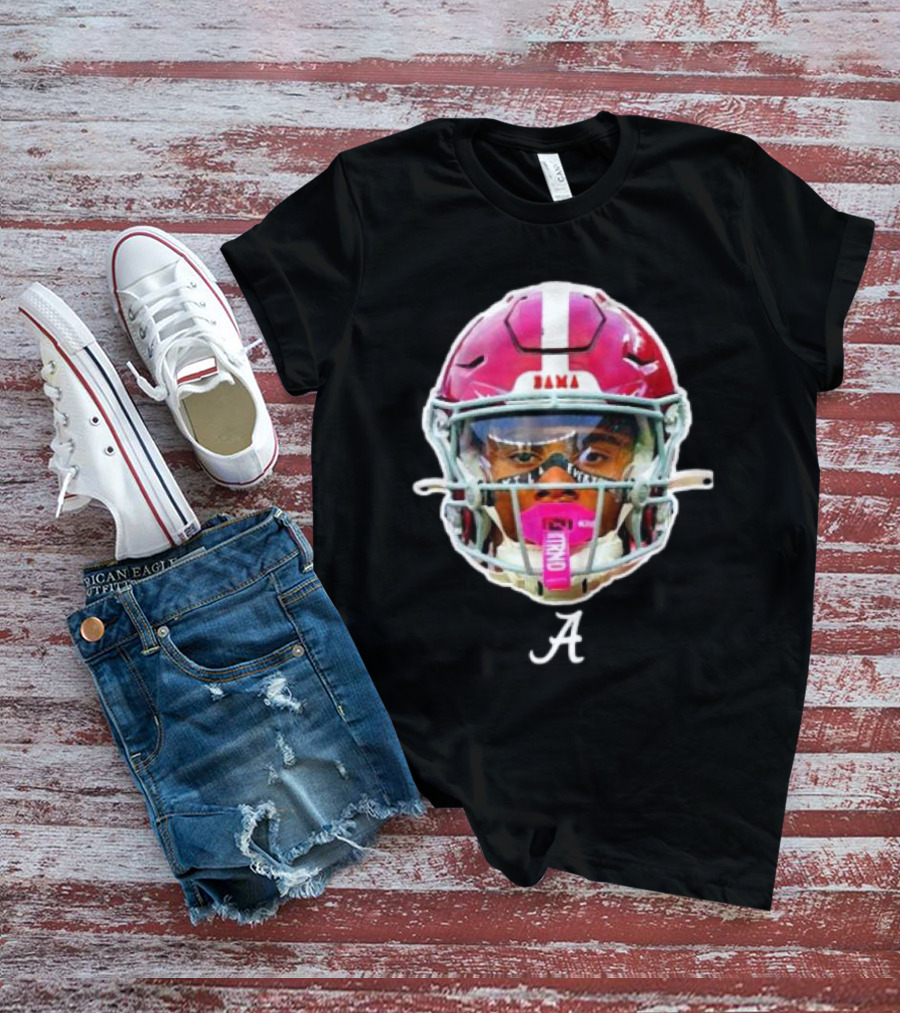 Ryan Williams Alabama Crimson Tide Bama Helmet Face A T-Shirt