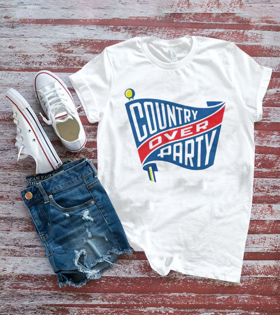 COUNTRY OVER PARTY Flag T-Shirt